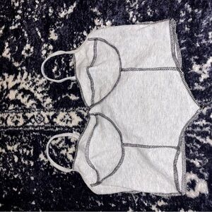 Women’s Gray Strappy Crop Top / Tank